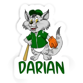 Darian Sticker Baseball-Katze Image