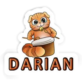 Darian Sticker Drummer Cat Image