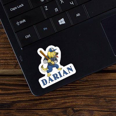 Darian Sticker Baseball Dog Notebook Image