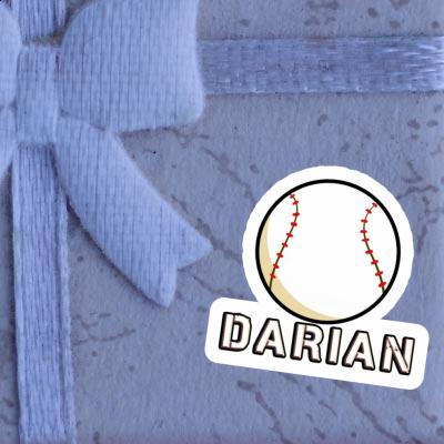 Darian Autocollant Balle de baseball Notebook Image