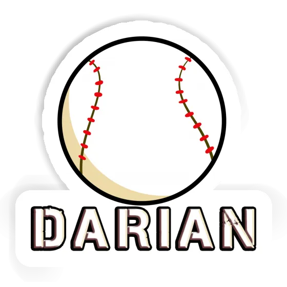 Darian Autocollant Balle de baseball Laptop Image