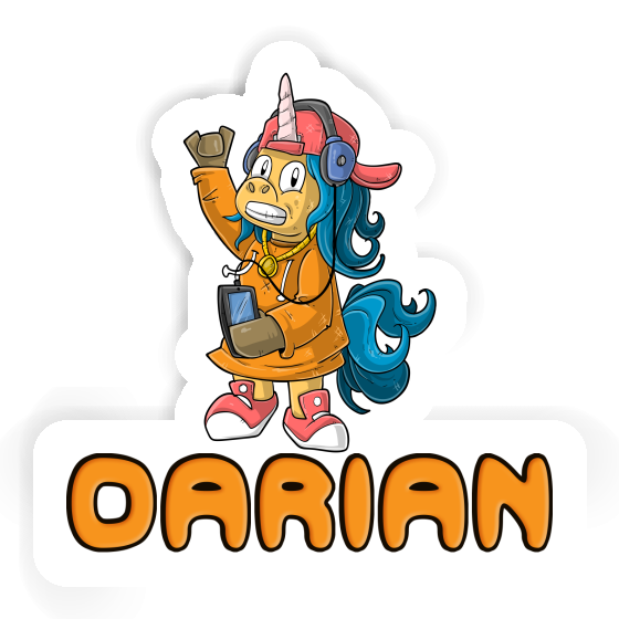 Darian Autocollant Licorne hip-hop Laptop Image