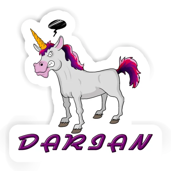 Sticker Darian Angry Unicorn Image