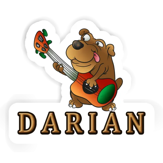 Sticker Darian Guitar Dog Laptop Image