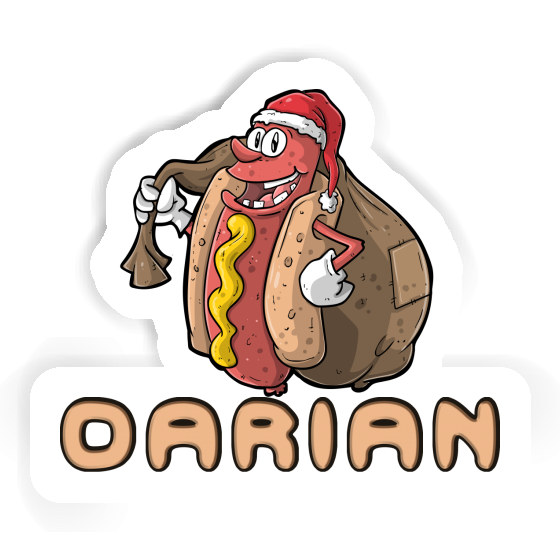 Christmas Hot Dog Sticker Darian Gift package Image