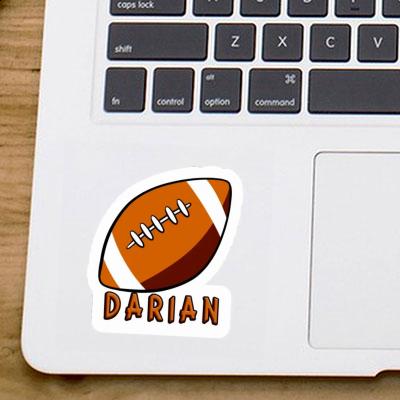 Darian Autocollant Ballon de rugby Laptop Image