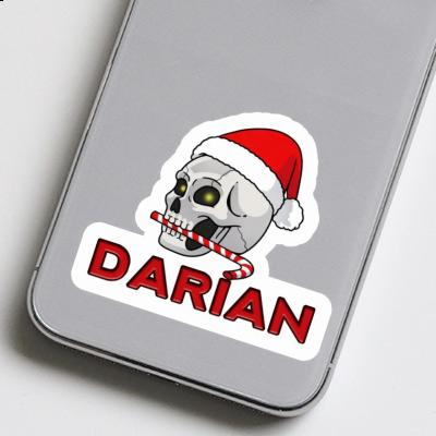 Sticker Darian Christmas Skull Notebook Image