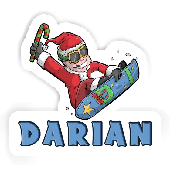 Christmas Snowboarder Sticker Darian Gift package Image