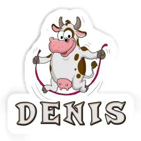 Aufkleber Fitness-Kuh Denis Image