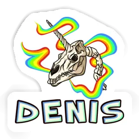 Denis Sticker Unicorn Skull Image