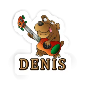 Denis Aufkleber Gitarrenhund Image