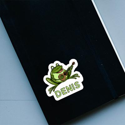 Denis Autocollant Grenouille à guitare Laptop Image