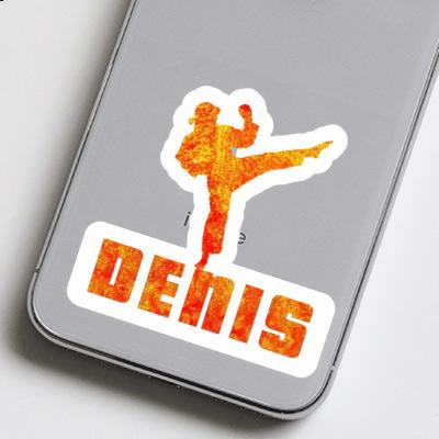 Denis Autocollant Karatéka Laptop Image