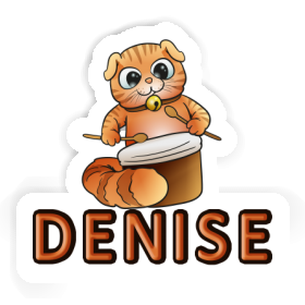 Sticker Denise Drummer Cat Image