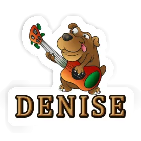 Sticker Denise Guitar Dog Image