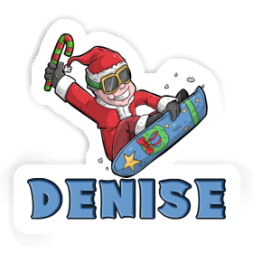 Christmas Snowboarder Sticker Denise Image