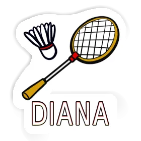 Diana Sticker Badminton Racket Image