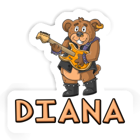 Sticker Gitarrist Diana Image