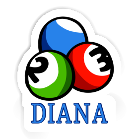 Boule de billard Autocollant Diana Image