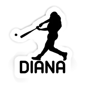 Aufkleber Baseballspieler Diana Image