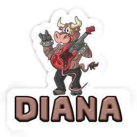 Sticker Guitarist Diana Image