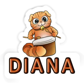 Autocollant Diana Chat-tambour Image