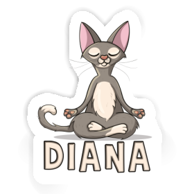 Diana Sticker Yoga-Katze Image