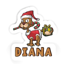 Weihnachtskatze Aufkleber Diana Image