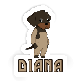 German Wirehaired Sticker Diana Image