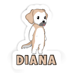 Sticker Diana Golden Retriever Image