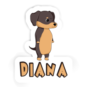 Diana Autocollant Dachshund Image