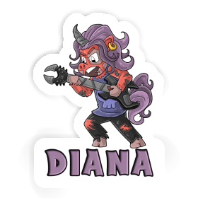 Rockendes Einhorn Sticker Diana Image