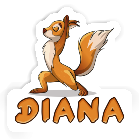 Diana Sticker Yoga Squirrel Image