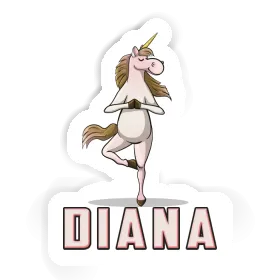 Diana Sticker Yoga Unicorn Image