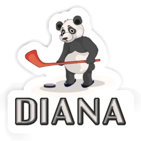 Ice Hockey Panda Sticker Diana Image