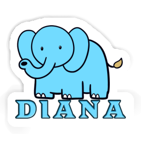 Sticker Elephant Diana Image