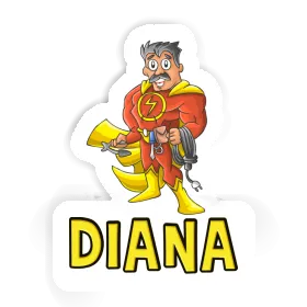 Electrician Sticker Diana Image