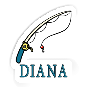 Fishing Rod Sticker Diana Image