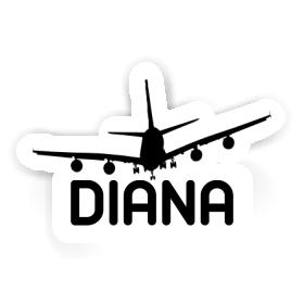 Sticker Diana Airplane Image