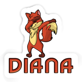 Diana Sticker Dabbing Fox Image