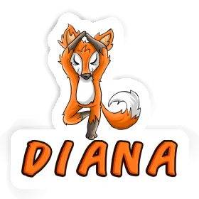 Diana Autocollant Yoga Renard Image