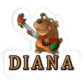 Sticker Diana Guitarist Image