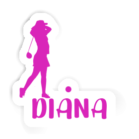 Golfer Sticker Diana Image