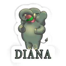 Elefant Aufkleber Diana Image