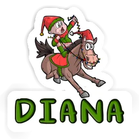 Christmas Horse Sticker Diana Image