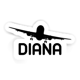 Sticker Diana Airplane Image