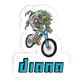 Sticker Downhill Biker Diana Image