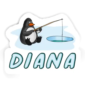 Diana Sticker Fishing Penguin Image