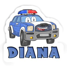 Sticker Diana Police Car Image