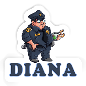 Police Officer Sticker Diana Image